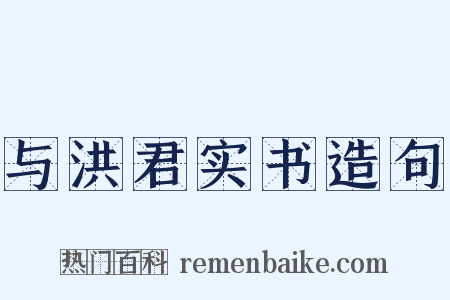 与洪君实书造句是什么意思的图片